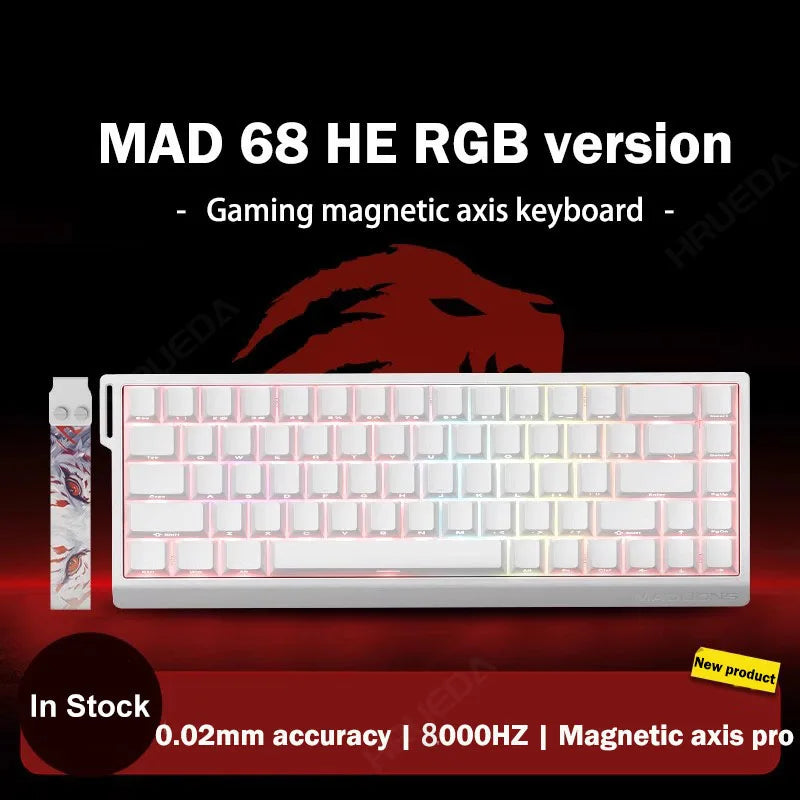 MADLIONS Mad 60he Mad60HE Mad 68HE Mechanical Keyboard Magnetic Switch Wired Hot Swap 8K Polling Rate Customized Gaming keyboard