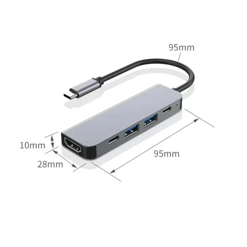 5-in-1 USB-C Hub with 4K HDMI & PD Charging