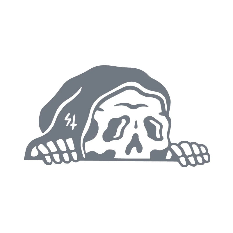 Grim Reaper Vinyl Sticker – Spooky Skeleton Peeker Decal