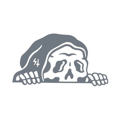 Grim Reaper Vinyl Sticker – Spooky Skeleton Peeker Decal