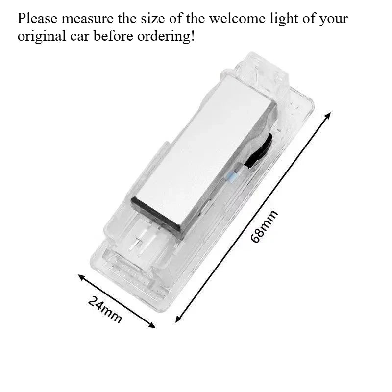 2/4pcs The car LED welcome light is suitable for BMW 2 Series F22F23F44F45F46 14-23 /4 Series F32F33613-23 projection lamp.
