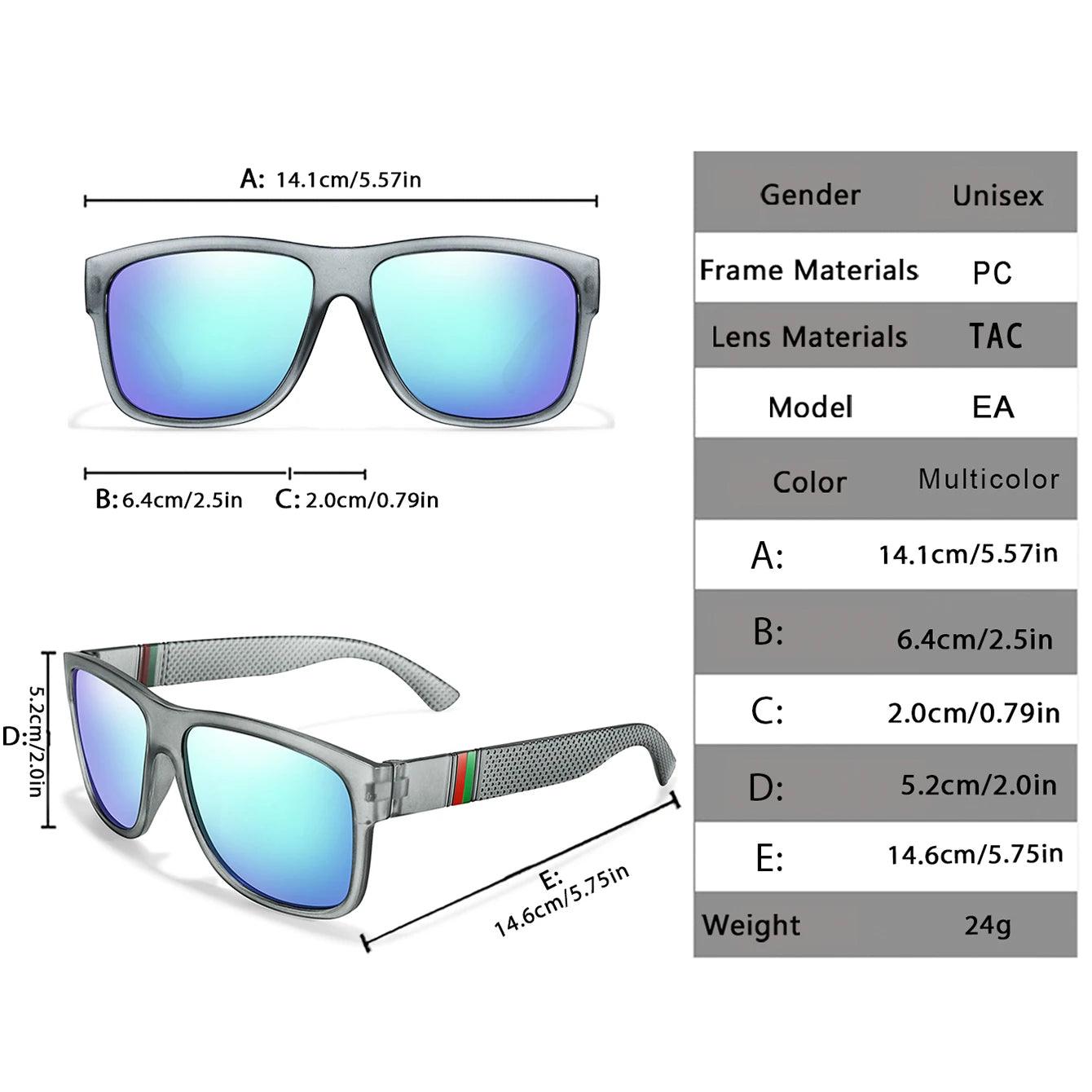Classic Square Polarized UV400 Sunglasses for Men