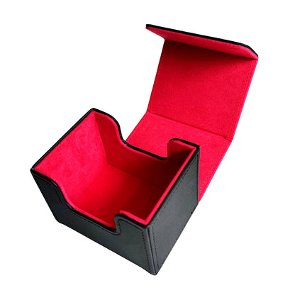 Premium Pu Leather Card Storage Box Large Capacity Sleek Minimalist Style For Sport Cards  Game Decks Durable Portable Organizer