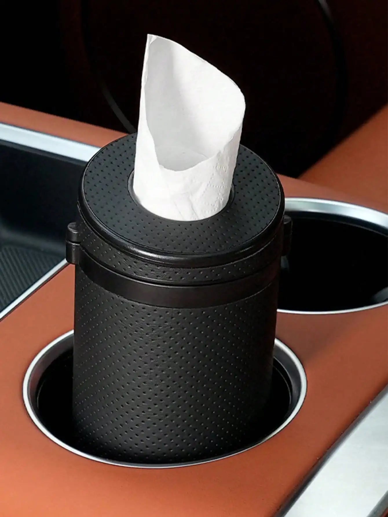 1Pc Car Tissue Box with Emergency Window Breaker – ABS Material, Universal for All Cars, SUVs and Trucks