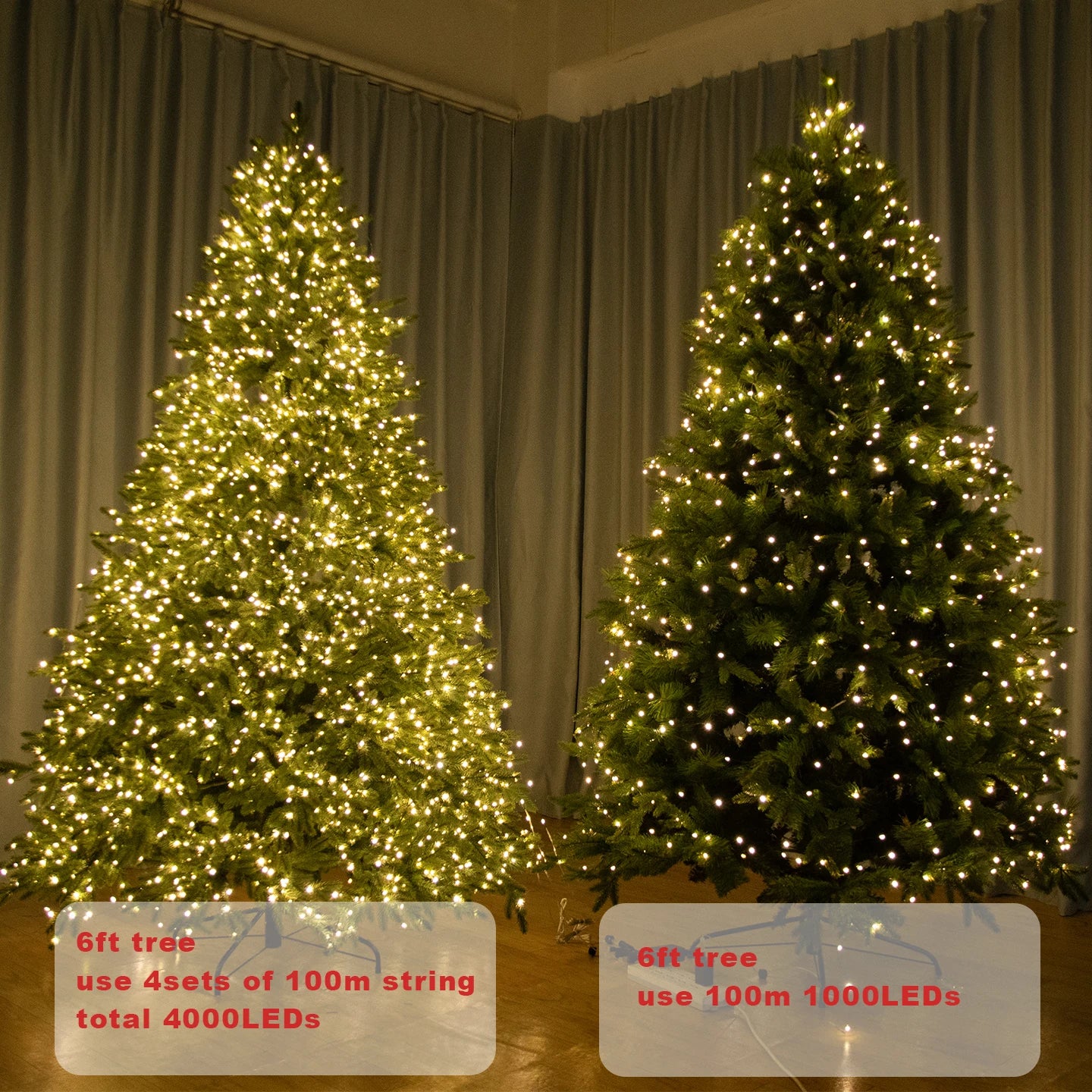 Twinkle Star Christmas Tree Garland Lights