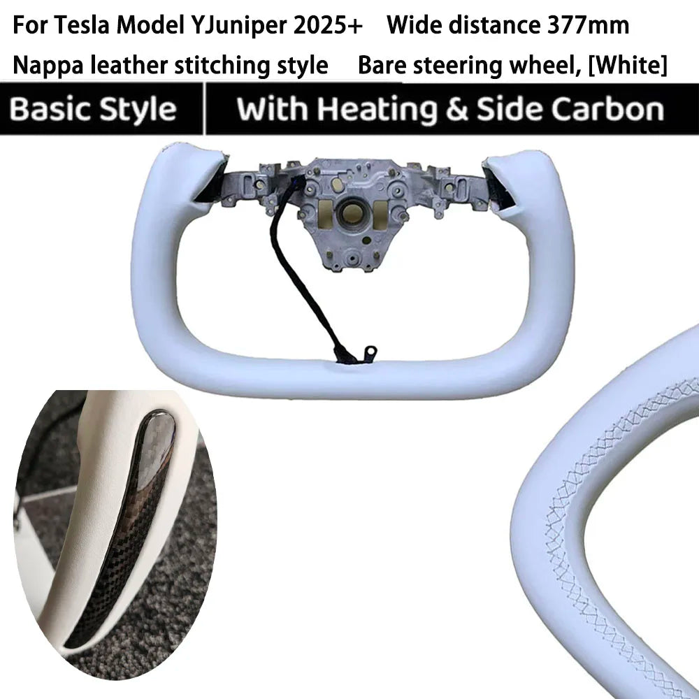 Yoke Handle For Tesla New Model Y Juniper Model YL Heating Yoke Steering Wheel Personalized Racing Leather Customized Accessorie