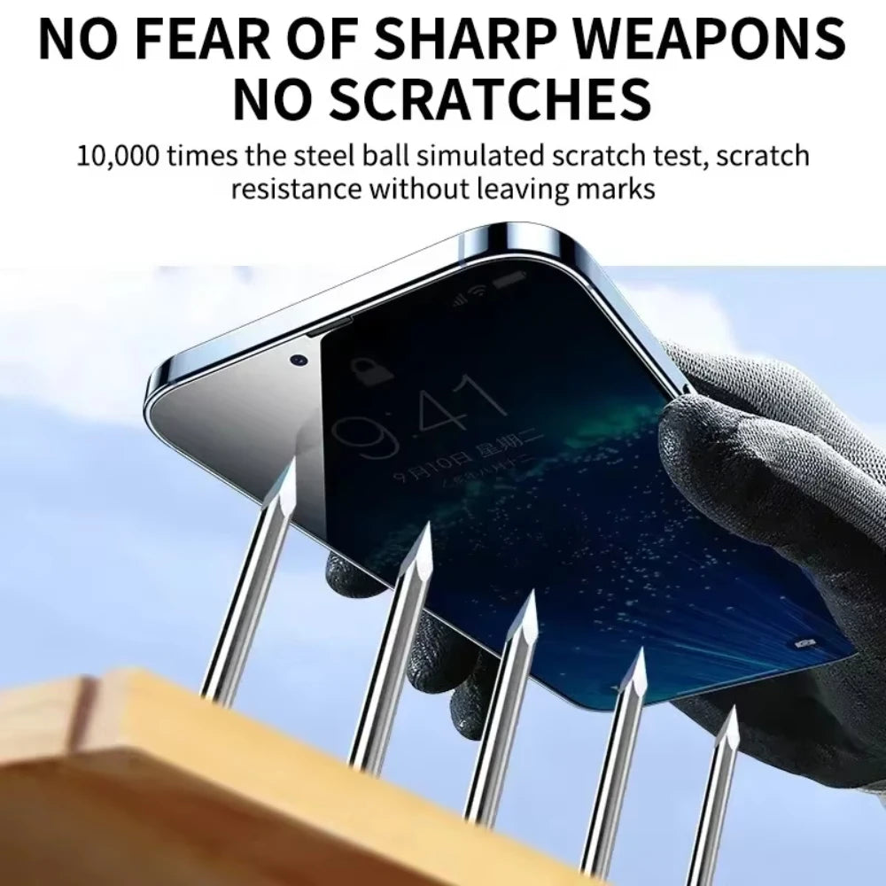 NNBILI 4Pcs Full Cover Privacy Screen Protector For iPhone 11 12 13 14 15 16 17 18 Pro Max Anti-spy Glass For iPhone 18Pro Glass