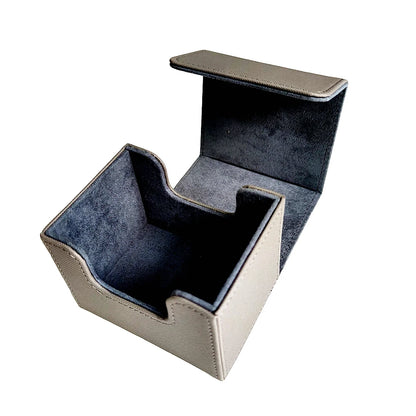 Premium Pu Leather Card Storage Box Large Capacity Sleek Minimalist Style For Sport Cards  Game Decks Durable Portable Organizer