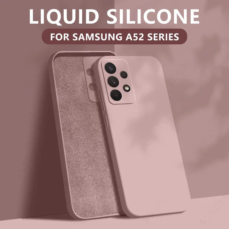 Liquid Silicone Case For Samsung Galaxy S24 S25 FE S26 S23 S22 Ultra Plus S25 Edge A57 A37 A56 A17 A16 A36 A54 A55 5G Soft Cover