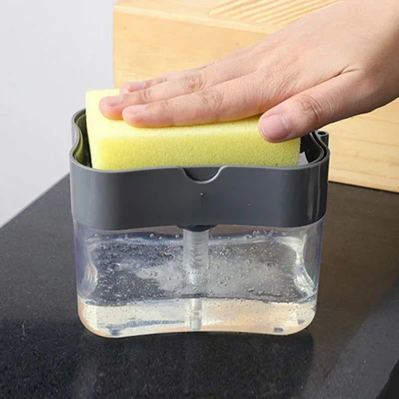 Portable Kitchen Soap Dispenser Dishwashing Press Box