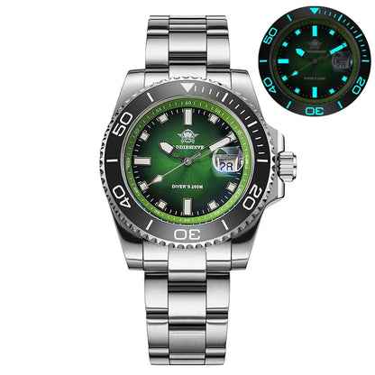 ADDIESDIVE Top Brand NEW Diver Watch For Men Waterproof Luminous Quartz Wristwatch Green/Red/Orange Dial Stainless Steel Watches