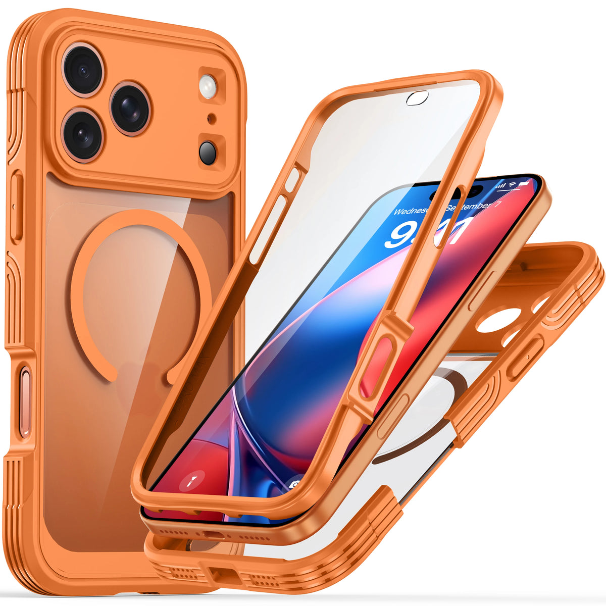 360° Fully Protected Double-sided Transparent Magnetic Case For iPhone 18 Pro Max 18Pro For MagSafe Wireless Charging Back Cover