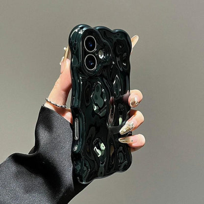 Glossy Wave Border TPU Case for iPhone 17–11 Series
