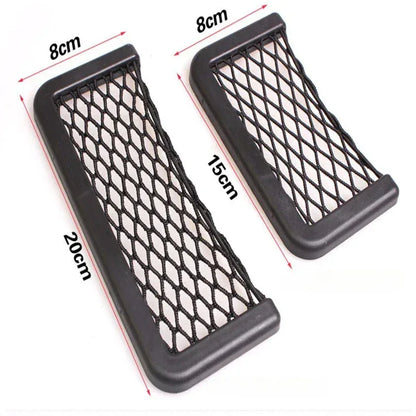 Auto Seat Side Interior Back Sundries Pocket Mesh Storage Bag Phone Net Pocket Holder Car Storage Bag Elastic Flexible Nets - Urbizia