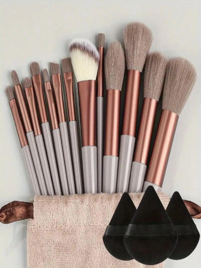 Professional 13–16Pcs Makeup Brush Set with Bag