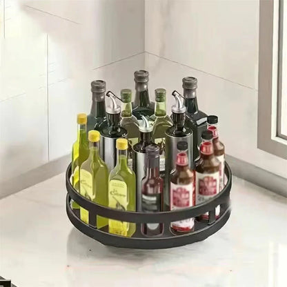 360° Rotating Kitchen Spice Storage Rack Organizer