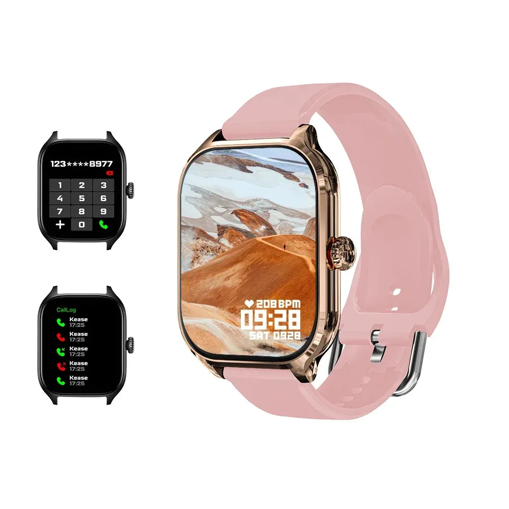 KESHUYOU H9 2025 Smart Watch 2.01-inch HD Display Receive Make Calls Message Preview Sport Mode Weather Forecast Smart Watch - Urbizia