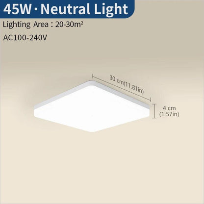 Square LED Ceiling Light 3 Colour Temperatures – 18W, 22W or 45W