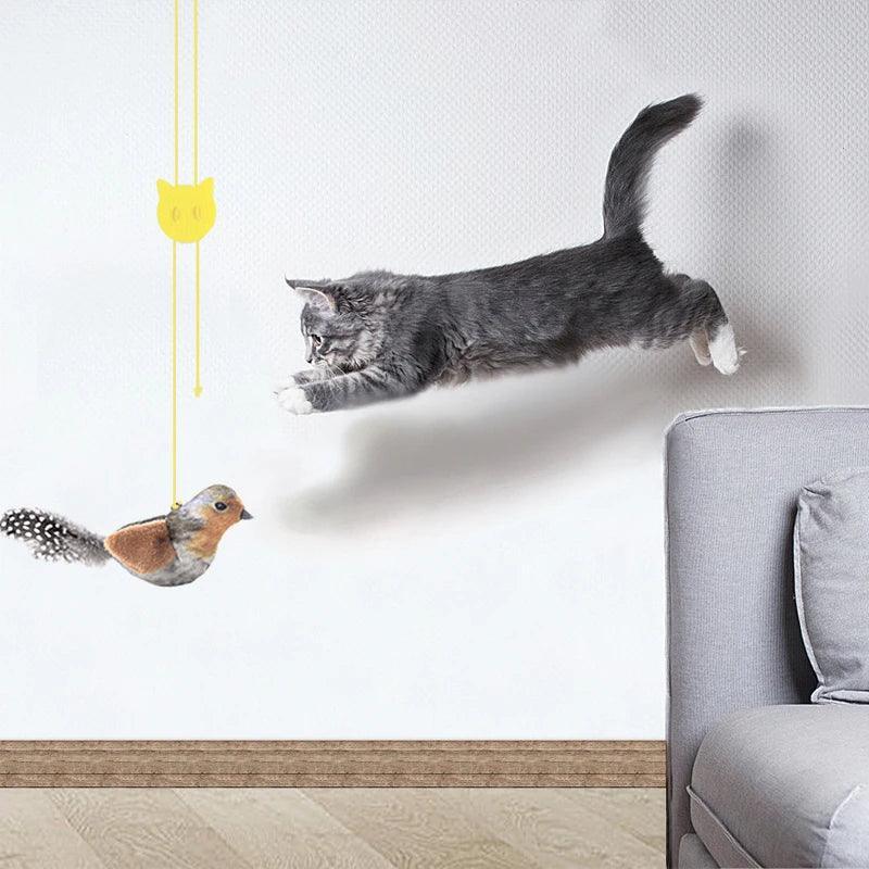 Hot lifelike Bird Vivid Cat Toys Pet Catnip Simulation Molding Cat Teaser with Feather Soft Plush Fabric Toys for Kitten - Urbizia