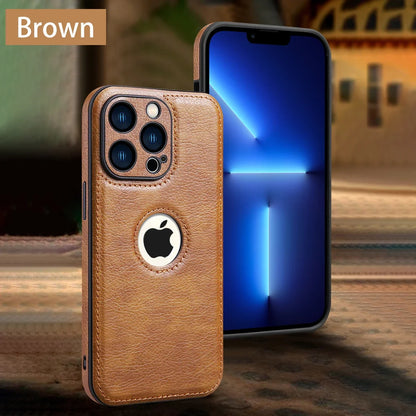 High Quality PU Leather Case for Apple iPhone 18 17 Pro Max 11 12 13 14 15 16 Plus Logo View Luxury Business Mobile Phone Cover