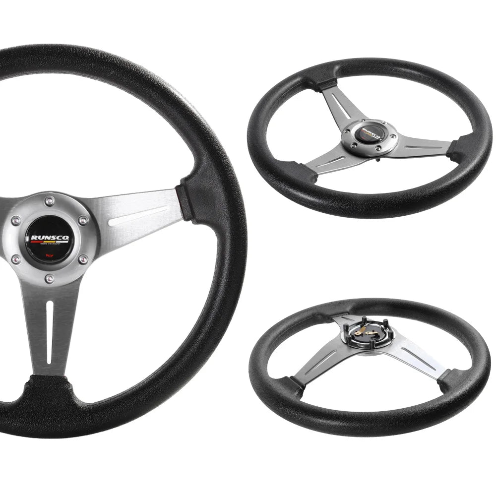 350mm/14Inch Sport Steering Wheel Aluminium+PU Drift Simulation Racing Game Steering Wheel Universal