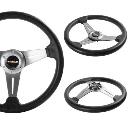 350mm/14Inch Sport Steering Wheel Aluminium+PU Drift Simulation Racing Game Steering Wheel Universal