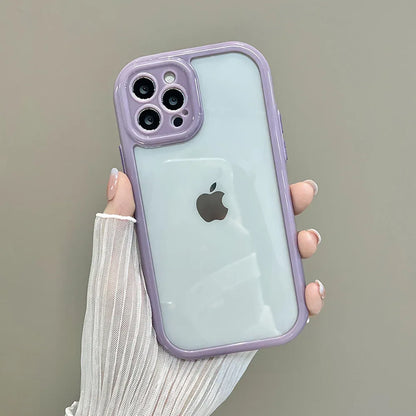 Candy Color Clear Silicone Case for iPhone