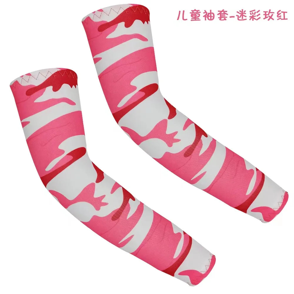 1Pair Arm Sleeves for Kids UV Sun Protection Sleeves Compression Sleeves Cooling Arm Cover Boys Girls Outdoor Sports
