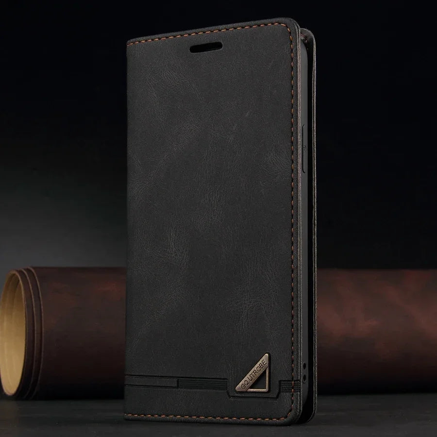 Luxury Wallet Card Slot RFID Blocking Magnetic Flip Leather Case For Samsung Galaxy S26 Ultra S26 Plus S26 Cover Shell