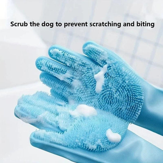 Silicone Pet Grooming Glove for Dogs and Cats