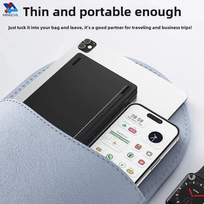 MINGCVIL Mini Foldable Wireless Keyboard Slim Portable Bluetooth Keyboard Rechargeable Folding Keyboard for IOS Windows Android
