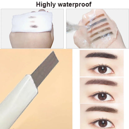 Thin-Head Double-Ended Eyebrow Pencil – Waterproof & Long-Lasting