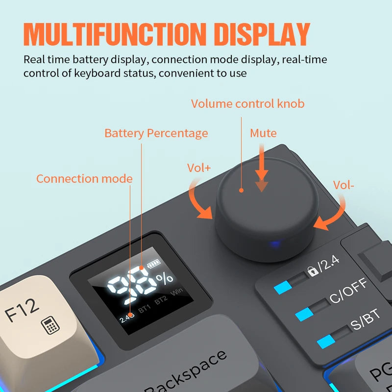XUNSVFOX K920 Bluetooth Wireless Keyboard Mouse Set Dual Model Laptop Home Office Gaming USB Light Charging