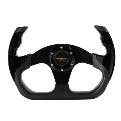 Sport Racing 13Inch 330mm Flat Drift Steering Wheel D-Type PU Universal PCD=70mm