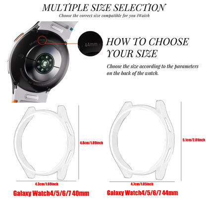 Case for Samsung Galaxy Watch 4 5 6 7 40mm 44mm Protector Cover Coverage Silicone TPU Bumper Screen Protection Full Accessories