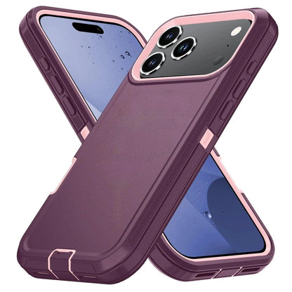 Shockproof Armor Defender Case for iPhone 11–17 with Stand – PC + TPU