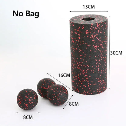 Hollow Yoga Roller Massage Peanut Ball Set EPP Fitness Foam Column For Back Pain Legs Hip Deep Tissue Stretching Muscle Relax - Urbizia