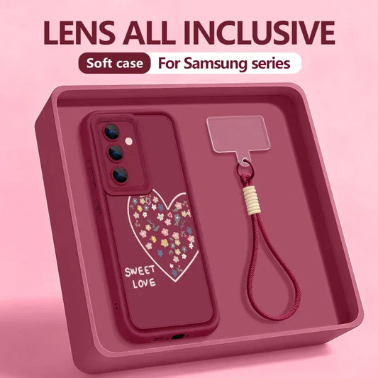 Sweet Love Hearts Lanyard Case for Samsung Galaxy