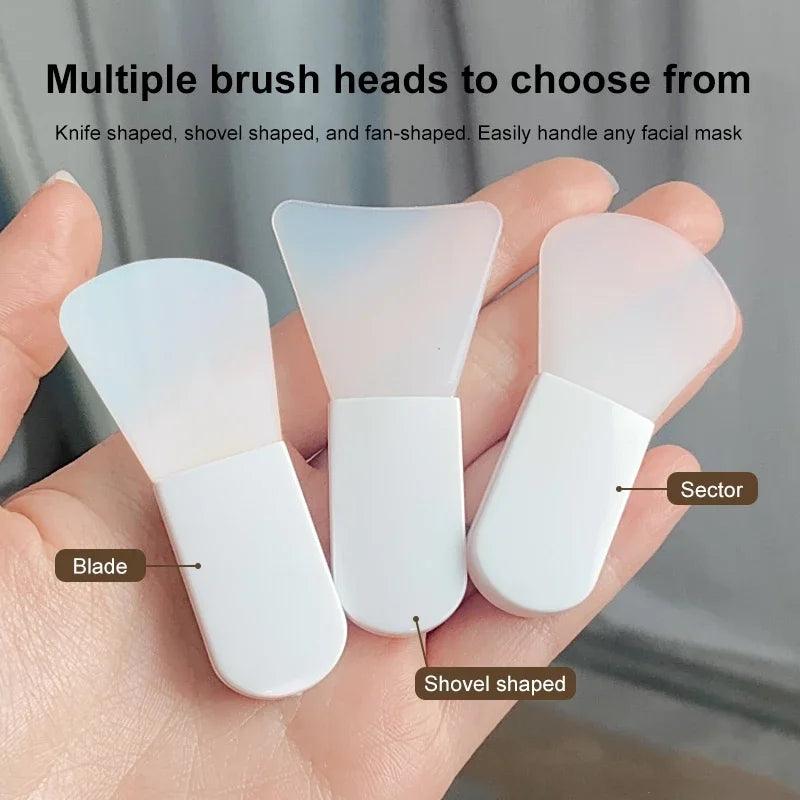 3Pcs Silicone Facial Mask Brush Professional Mud Cream Brushes Facial SkinCare Tools Mud Film Applicator DIY Tool Beauty Salon