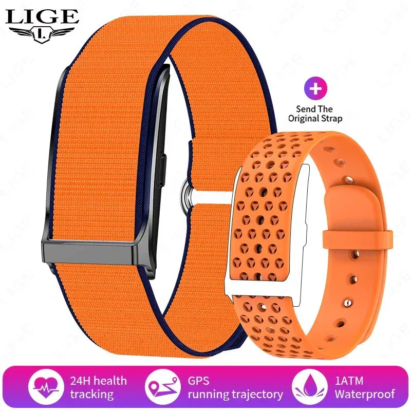 LIGE No Screen Smart Watch Men's Sports Outdoors Fitness Heart Rate Monitor 1ATM Waterproof New Smartwatch For Andrio IOS 2025 - Urbizia