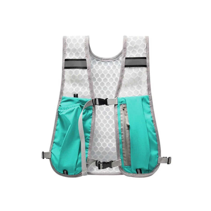 Biking Running Storage Vest Backpack Lightweight Running Vest Reflective Hydration Water Chest Pack Phone Storage Pocket