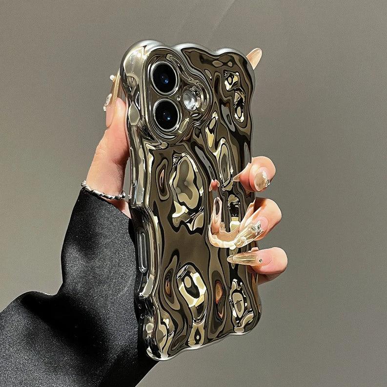 Glossy Wave Border TPU Case for iPhone 17–11 Series