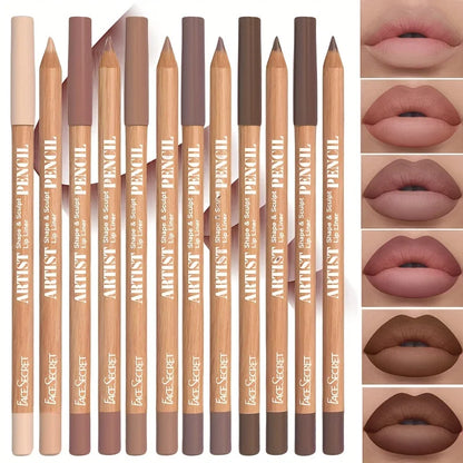 6-Piece Velvet Matte Lip Liner Set – Long-Lasting Shades