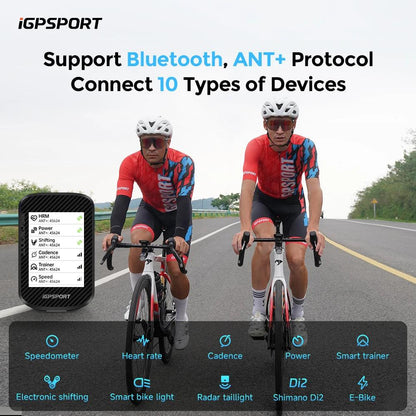 iGPSPORT BSC300T Touch-screen Bike Computer Global Colorful Map Wireless Cycling Computer  Support E-bike