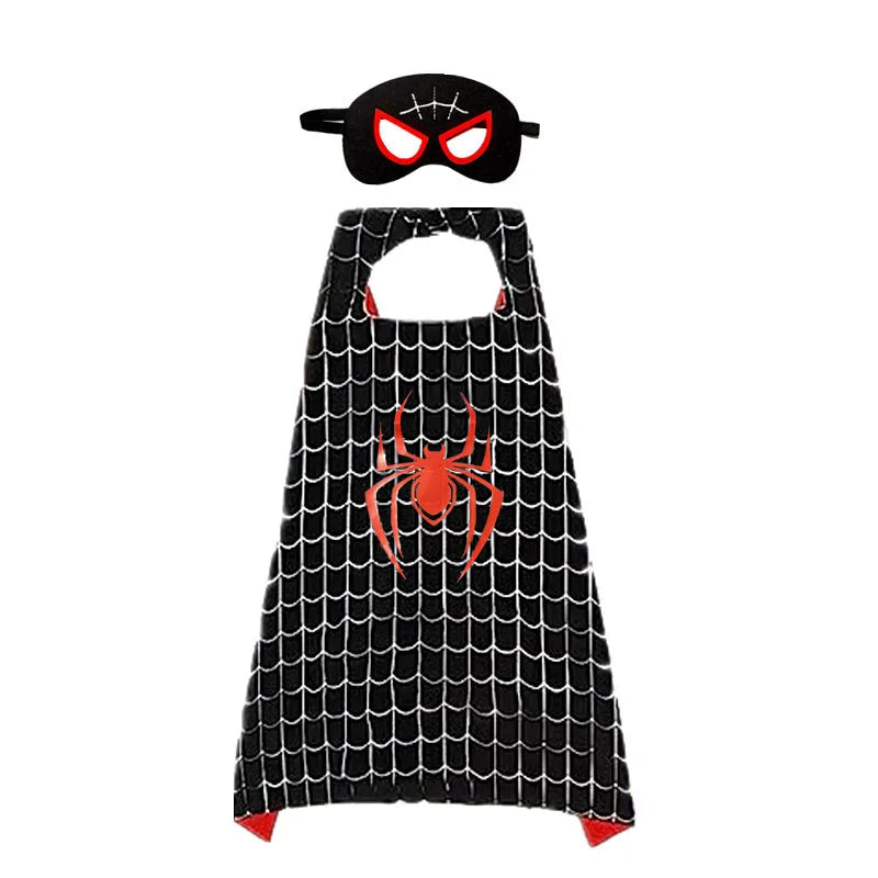 MINISO Superhero Cape – Cartoon Anime Cosplay Costume with Mask for Kids Halloween Birthday Gift