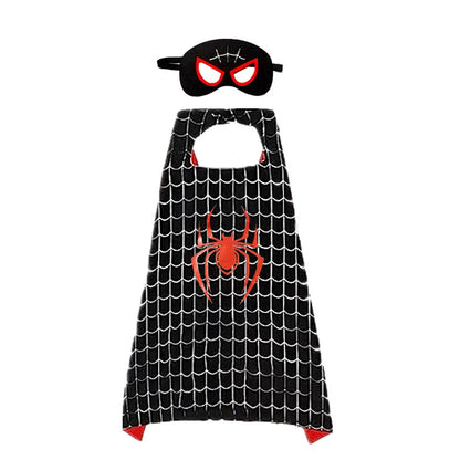 MINISO Superhero Cape – Cartoon Anime Cosplay Costume with Mask for Kids Halloween Birthday Gift