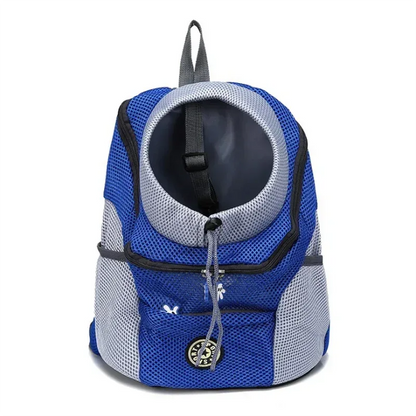 New Double Shoulder Portable Travel Backpack Outdoor Pet Dog Carrier Bag Pet Dog Front Bag Mesh Backpack - Urbizia
