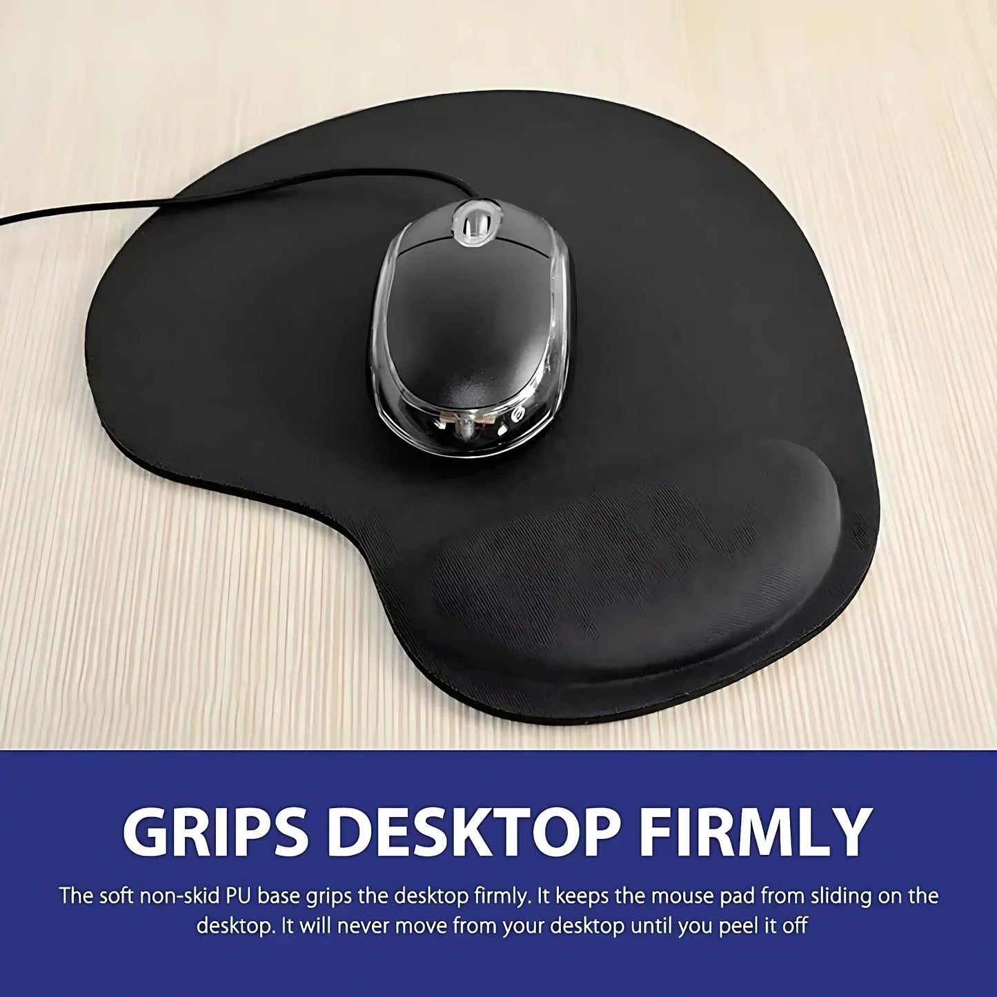 Ergonomic Wrist Rest Mouse Pad for PC & Laptop