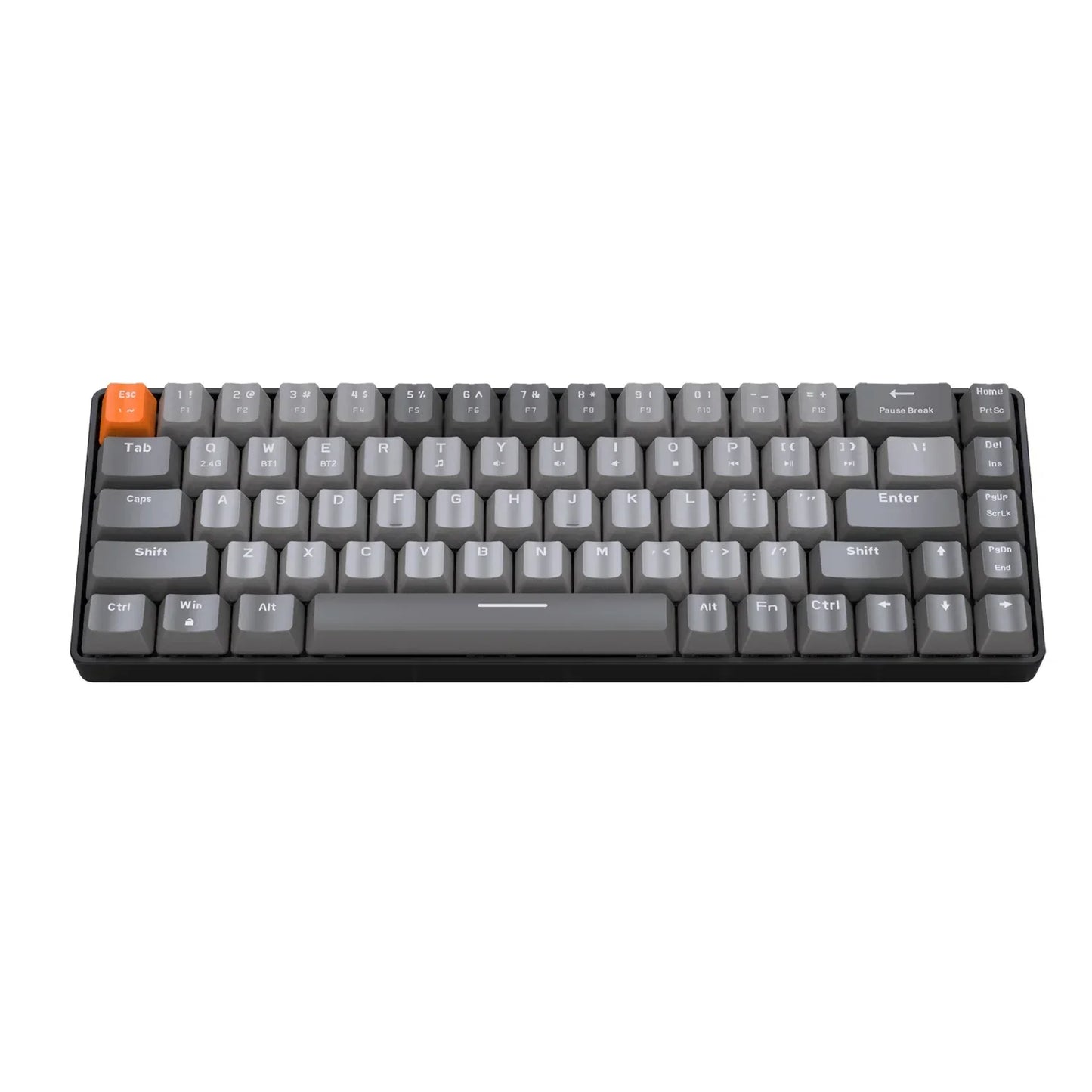 60% Wireless Mechanical Keyboard Bluetooth Dual Mode Hot-Swap Ziyoulang K68 Mini Keyboard 68-Key Red Switch for PC/IPhone iPad