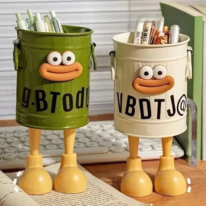 1 Pcs Cartoon Desk Organizer - Cute Stationery Storage for Pen/Pencil Office Home Study Simple Design Pen/Pencil Holder - Urbizia